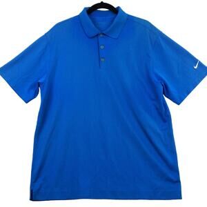Nike Golf Dri-fit Men's Collared Short Sleeve Golf Polo Size Large